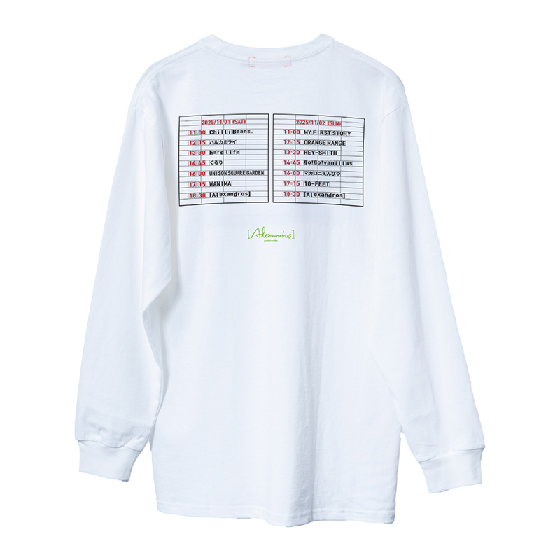 THIS FES '25 TIME TABLE LONG TEE - [Alexandros] presents
