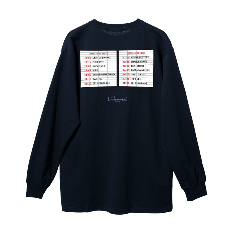 THIS FES '25 TIME TABLE LONG TEE - [Alexandros] presents