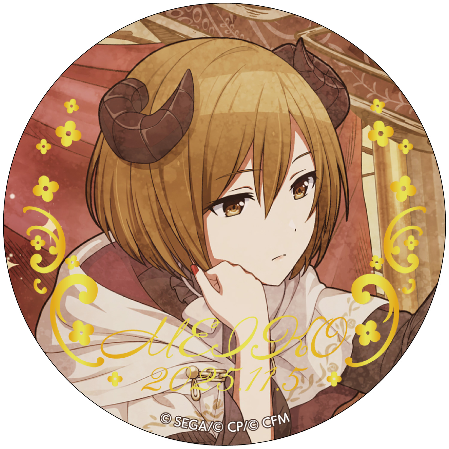 箔押し缶バッジ MEIKO D