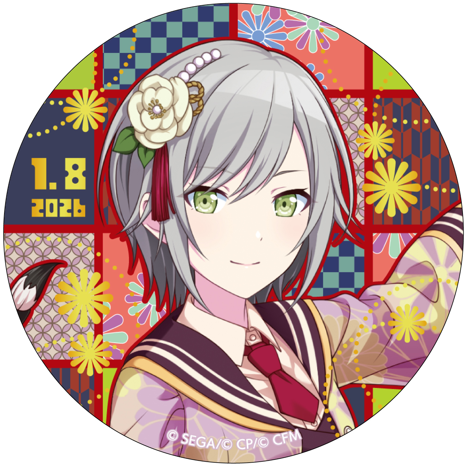 箔押し缶バッジ 日野森 志歩 F