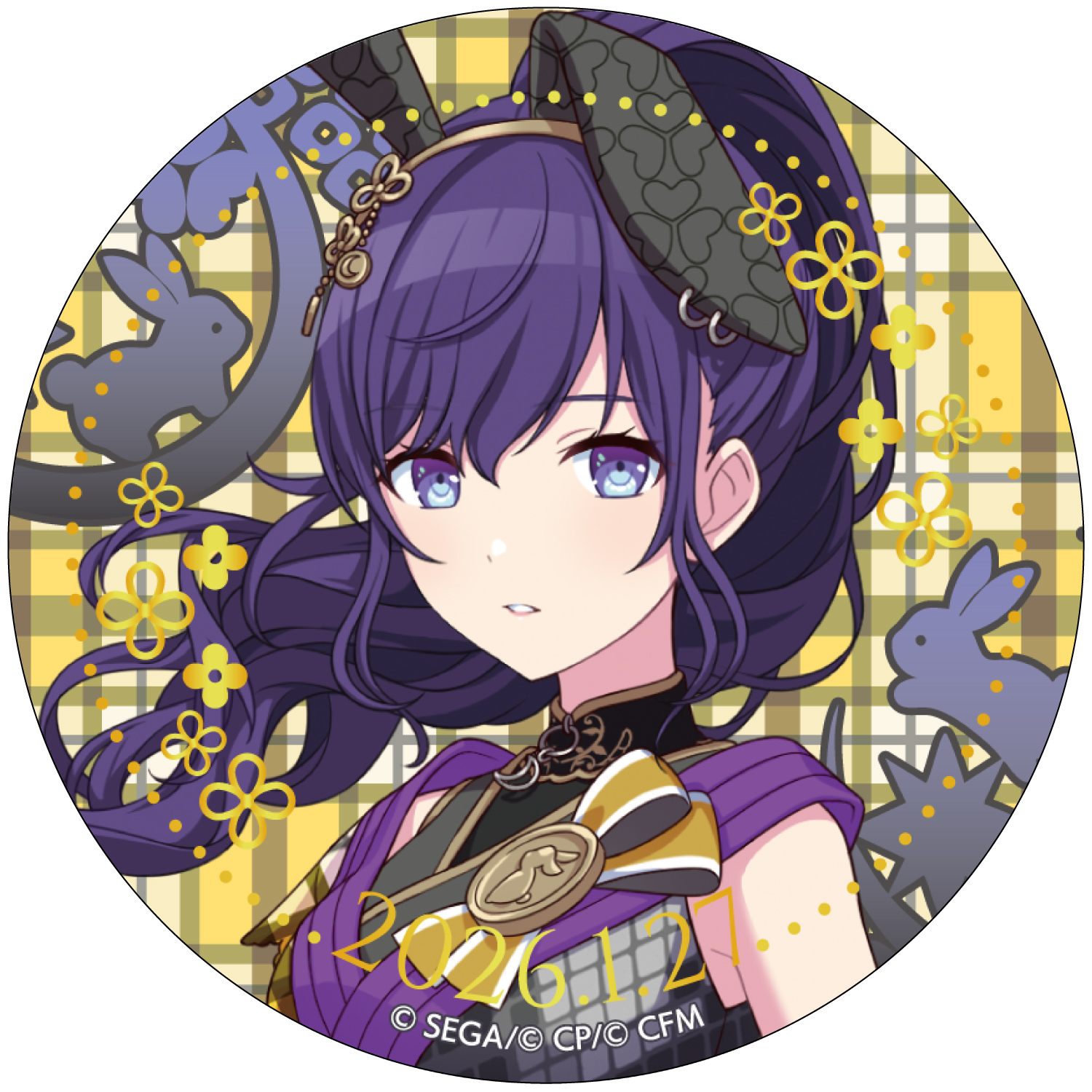 箔押し缶バッジ 朝比奈 まふゆ F