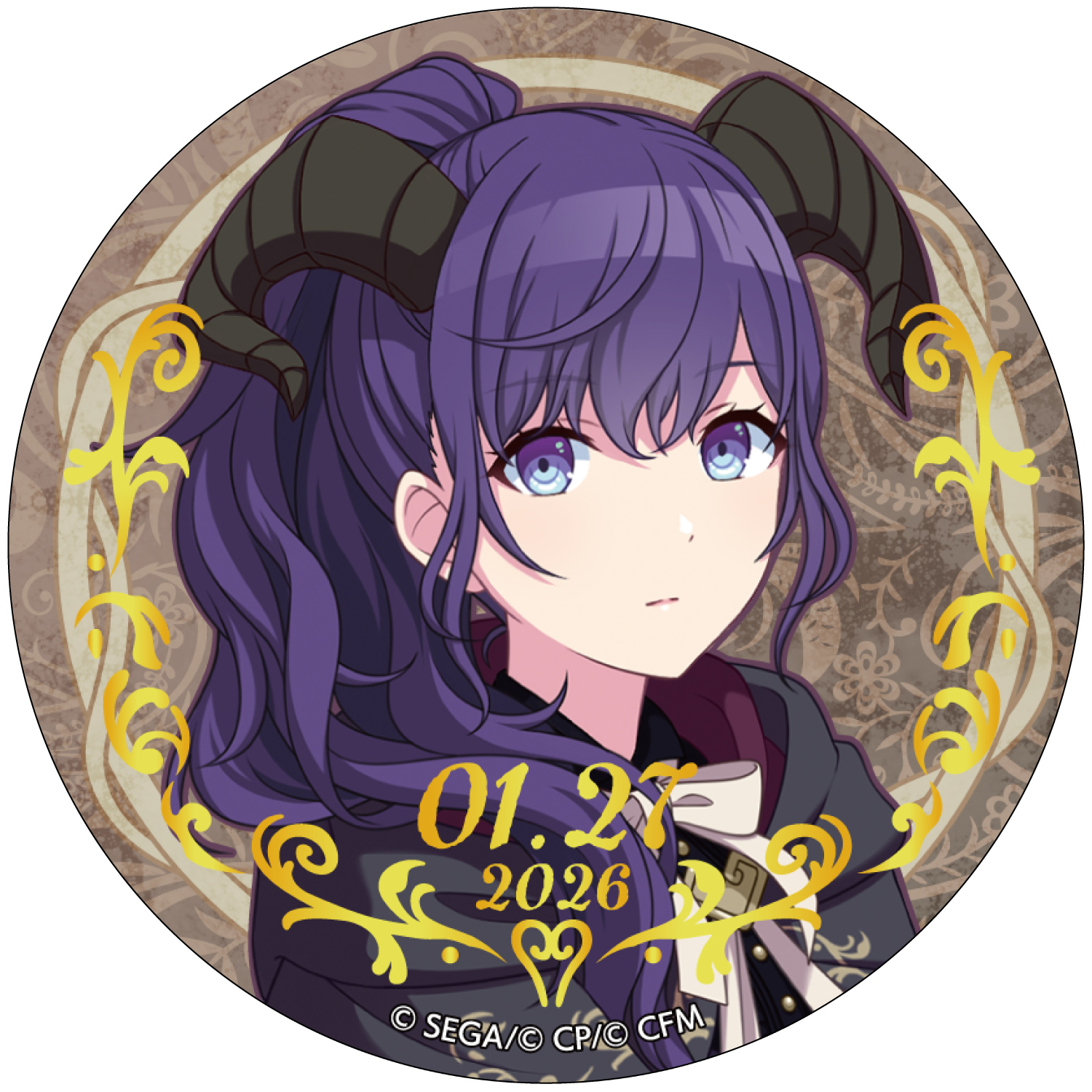 箔押し缶バッジ 朝比奈 まふゆ G