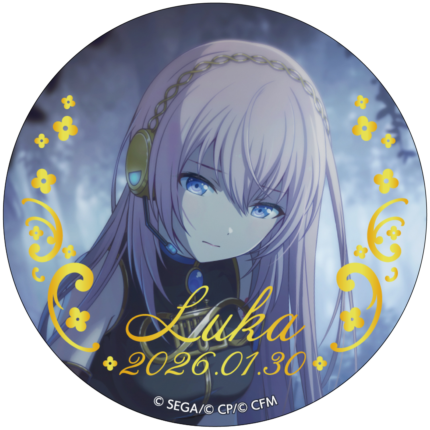 箔押し缶バッジ 巡音ルカ A