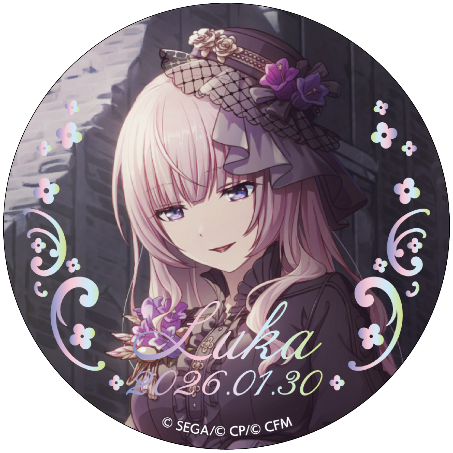 箔押し缶バッジ 巡音ルカ B