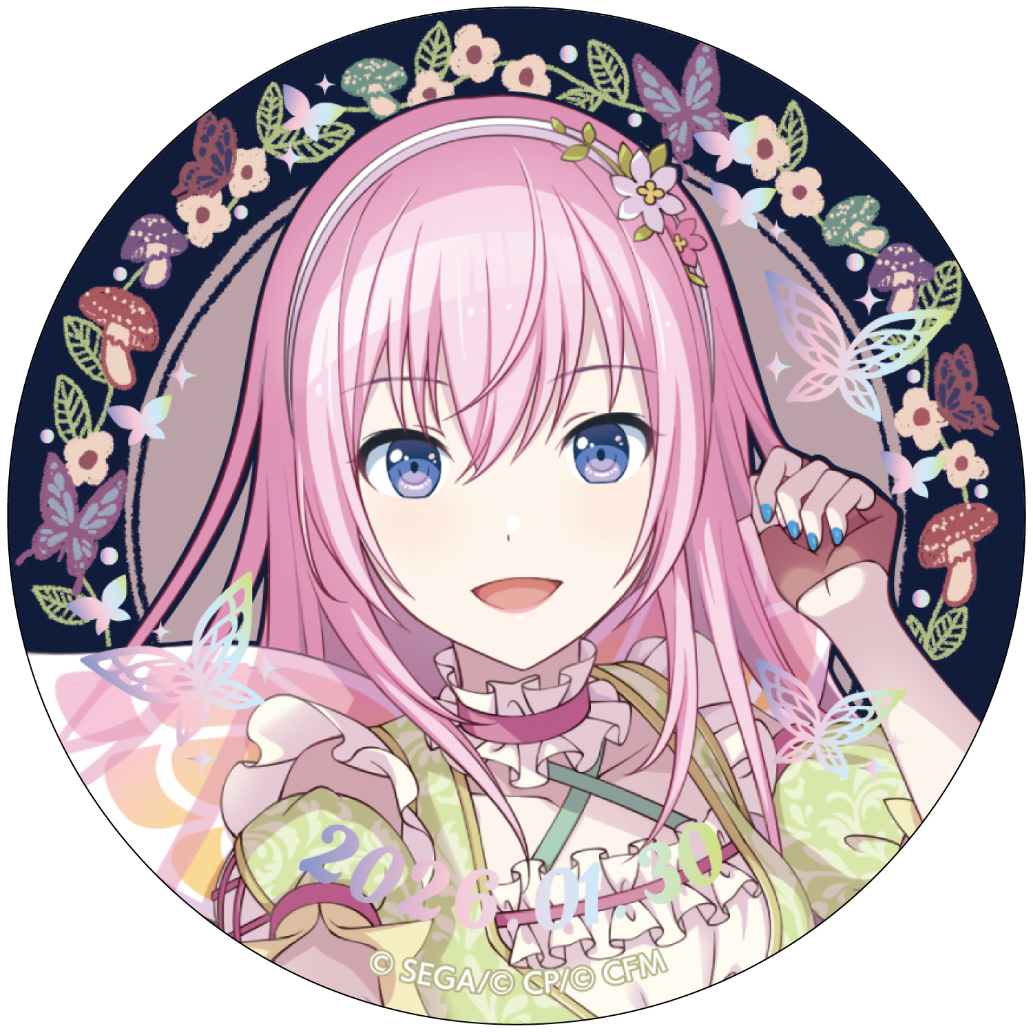 箔押し缶バッジ 巡音ルカ E