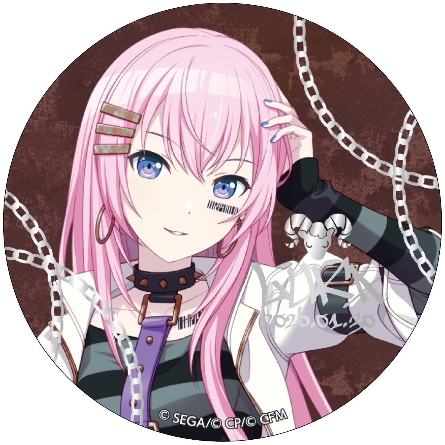 箔押し缶バッジ 巡音ルカ G