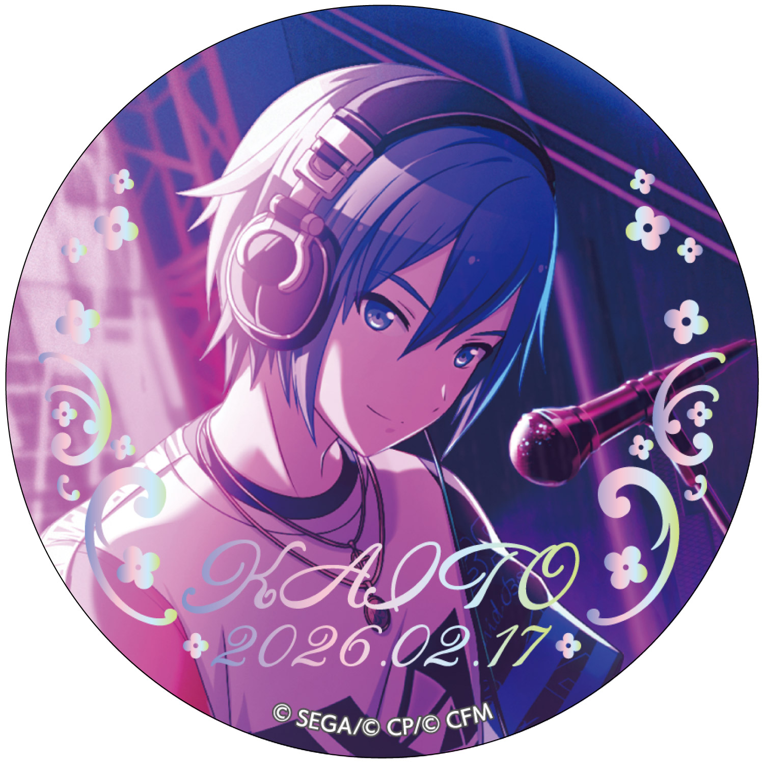 箔押し缶バッジ KAITO C