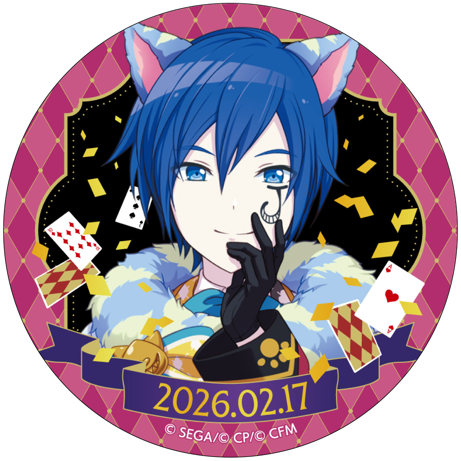 箔押し缶バッジ KAITO E