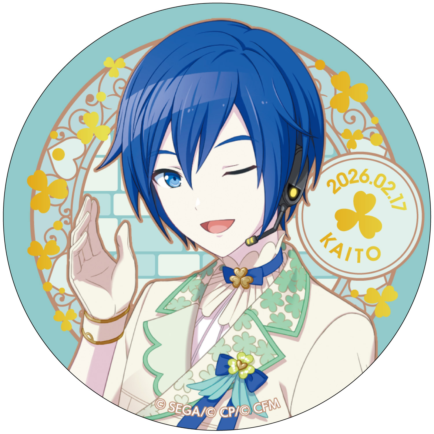 箔押し缶バッジ KAITO F