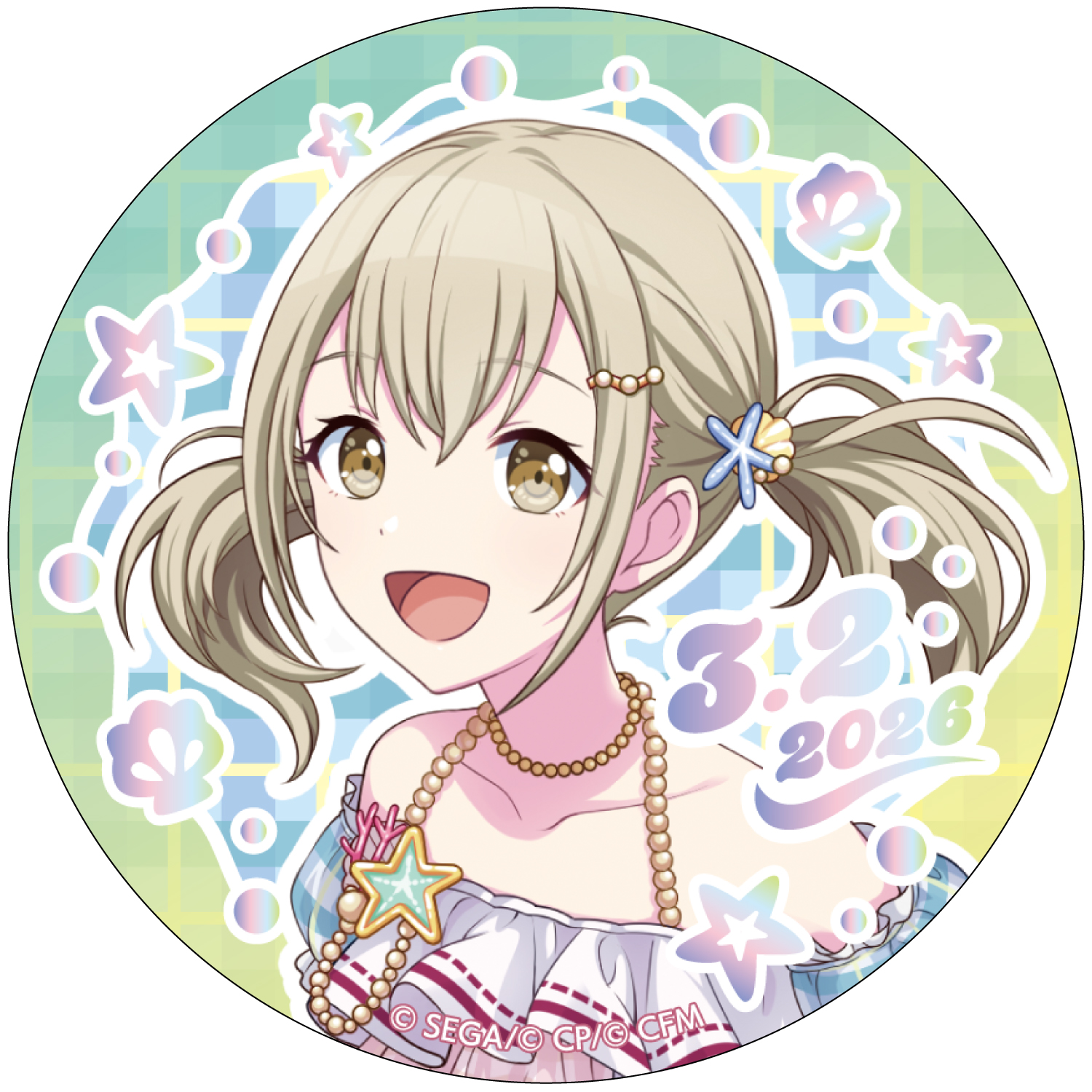 箔押し缶バッジ 小豆沢 こはね E