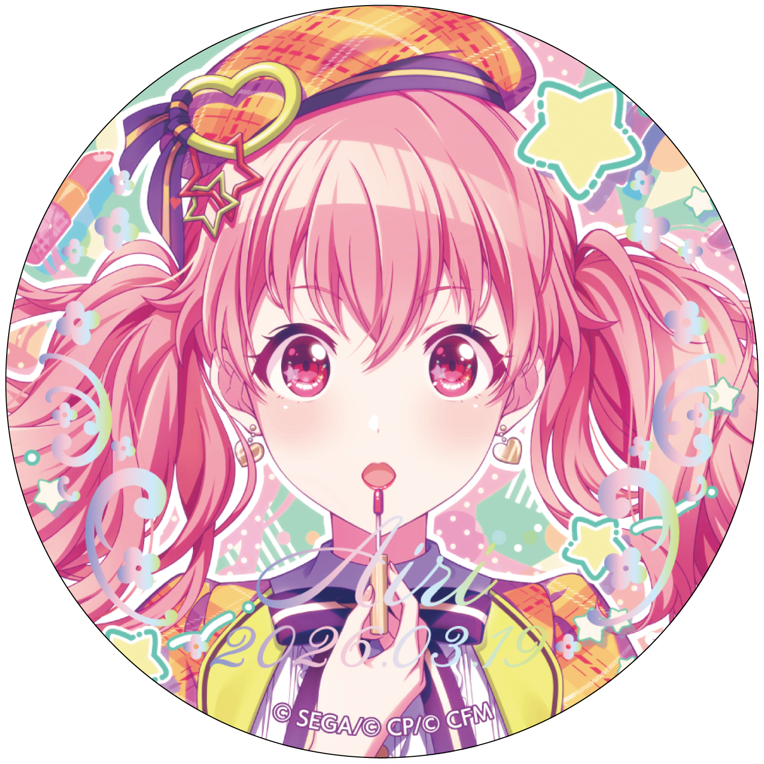 箔押し缶バッジ 桃井 愛莉 B