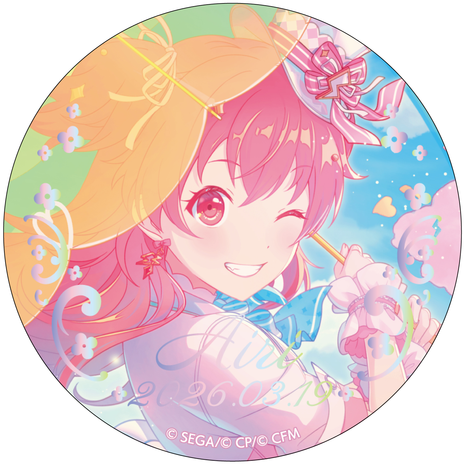 箔押し缶バッジ 桃井 愛莉 D