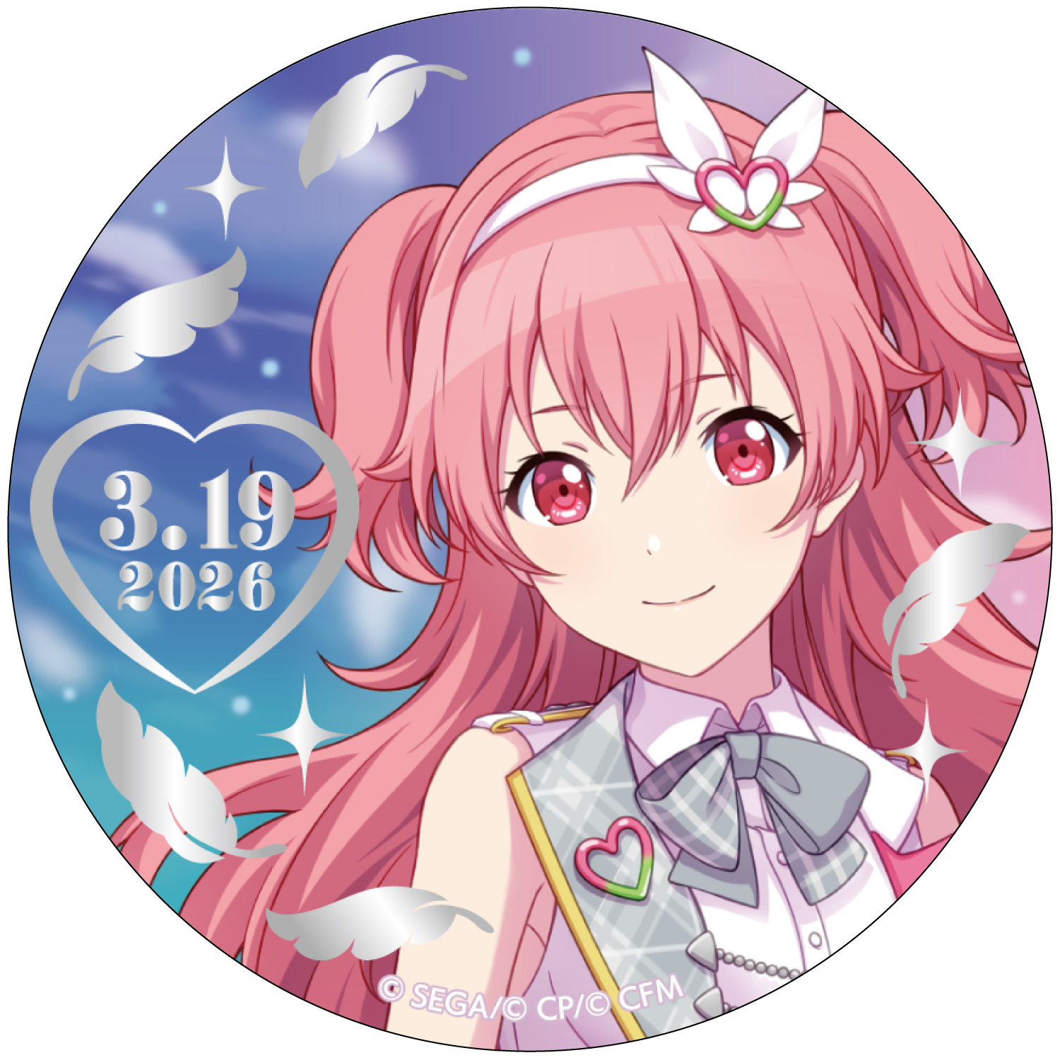 箔押し缶バッジ 桃井 愛莉 E