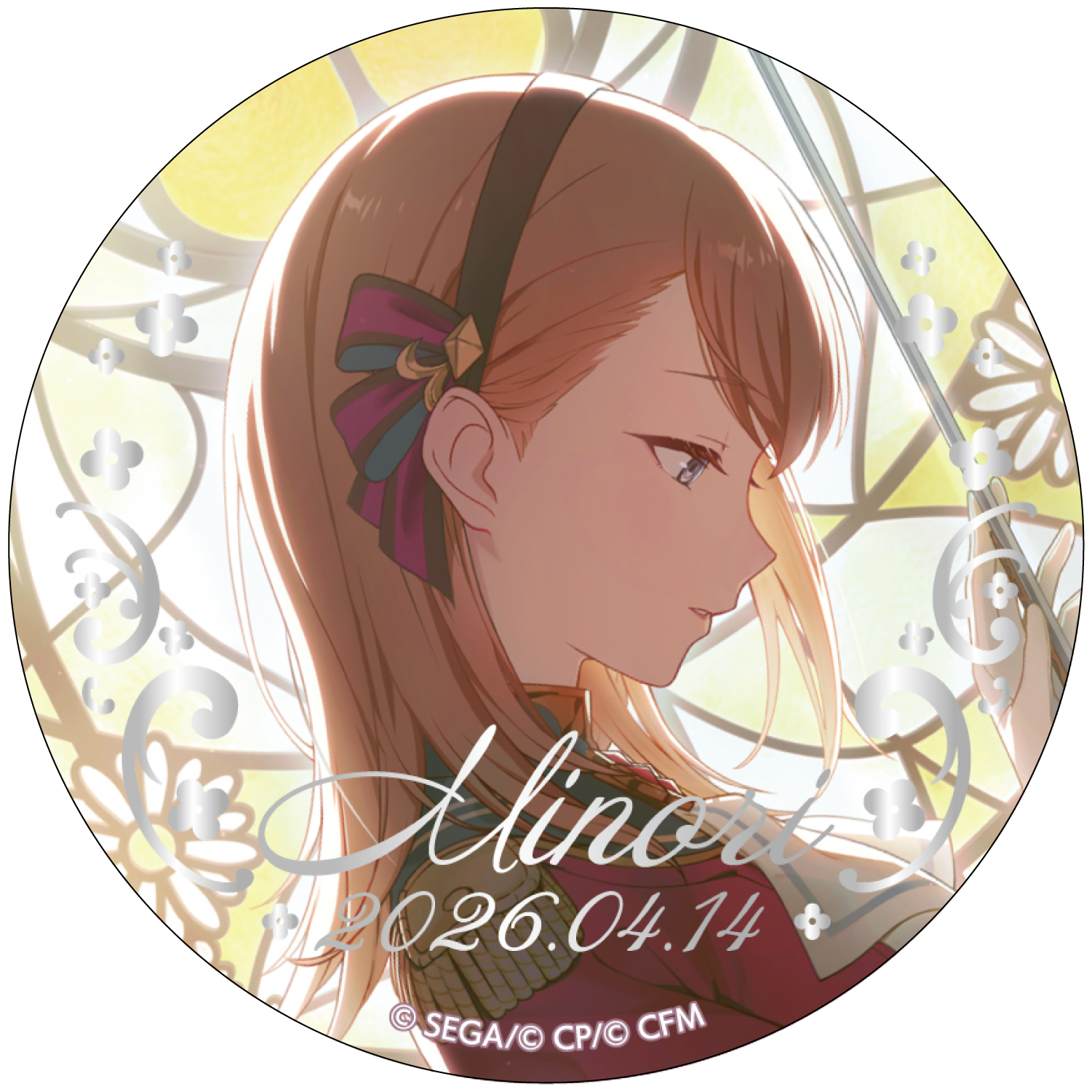 箔押し缶バッジ 花里 みのり D