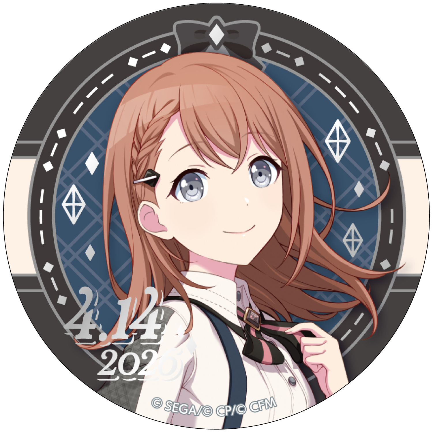 箔押し缶バッジ 花里 みのり G