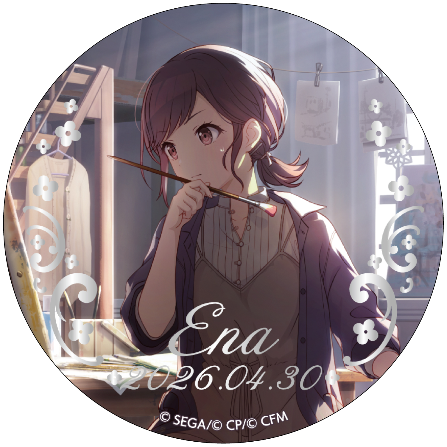 箔押し缶バッジ 東雲 絵名 B