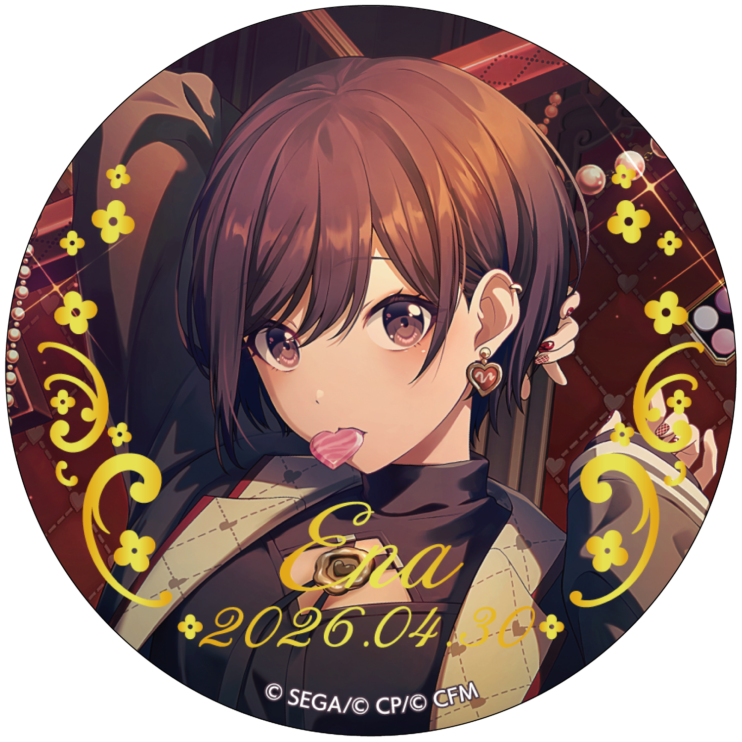 箔押し缶バッジ 東雲 絵名 C