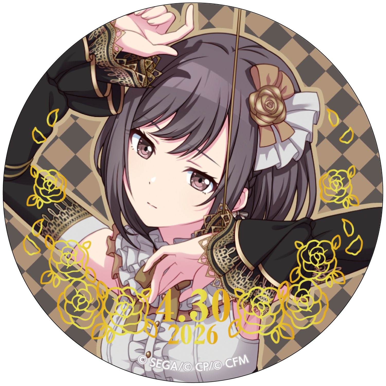 箔押し缶バッジ 東雲 絵名 E