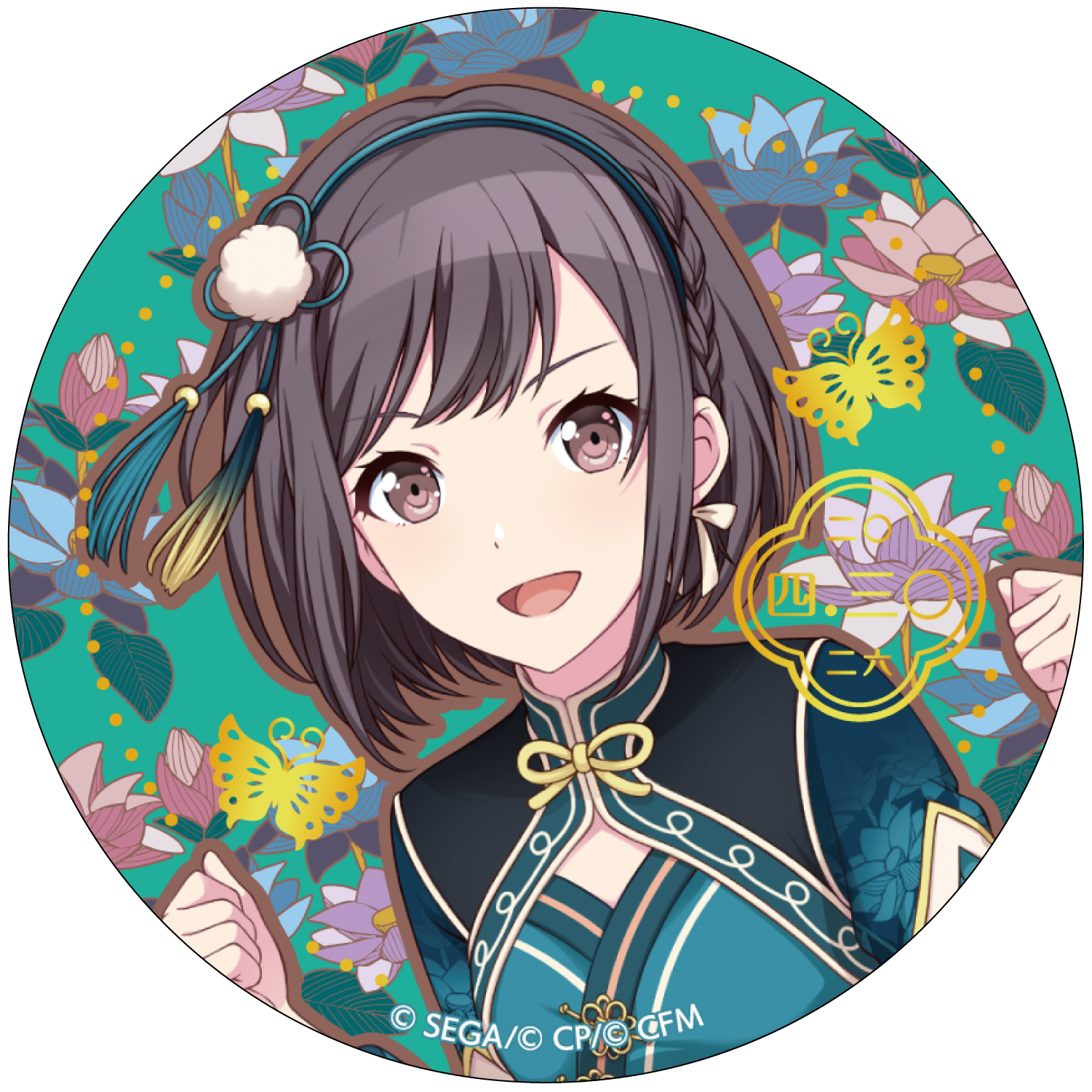 箔押し缶バッジ 東雲 絵名 G