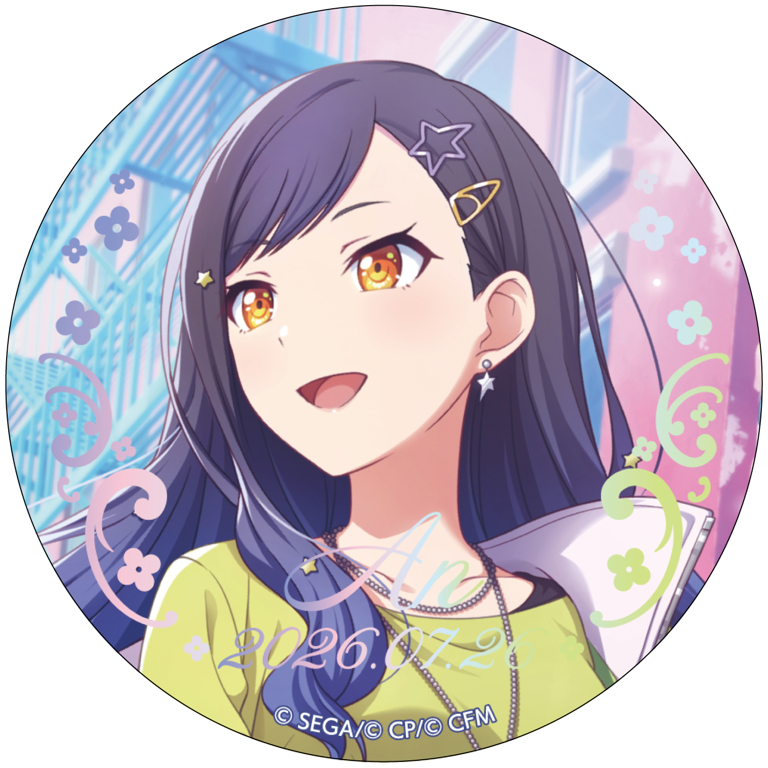 箔押し缶バッジ 白石 杏 A