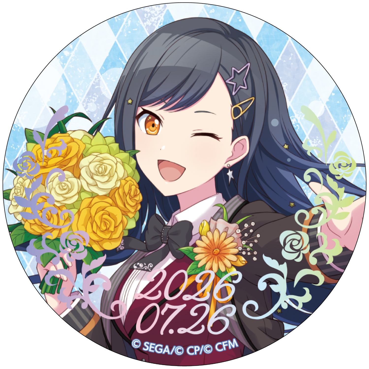 箔押し缶バッジ 白石 杏 E