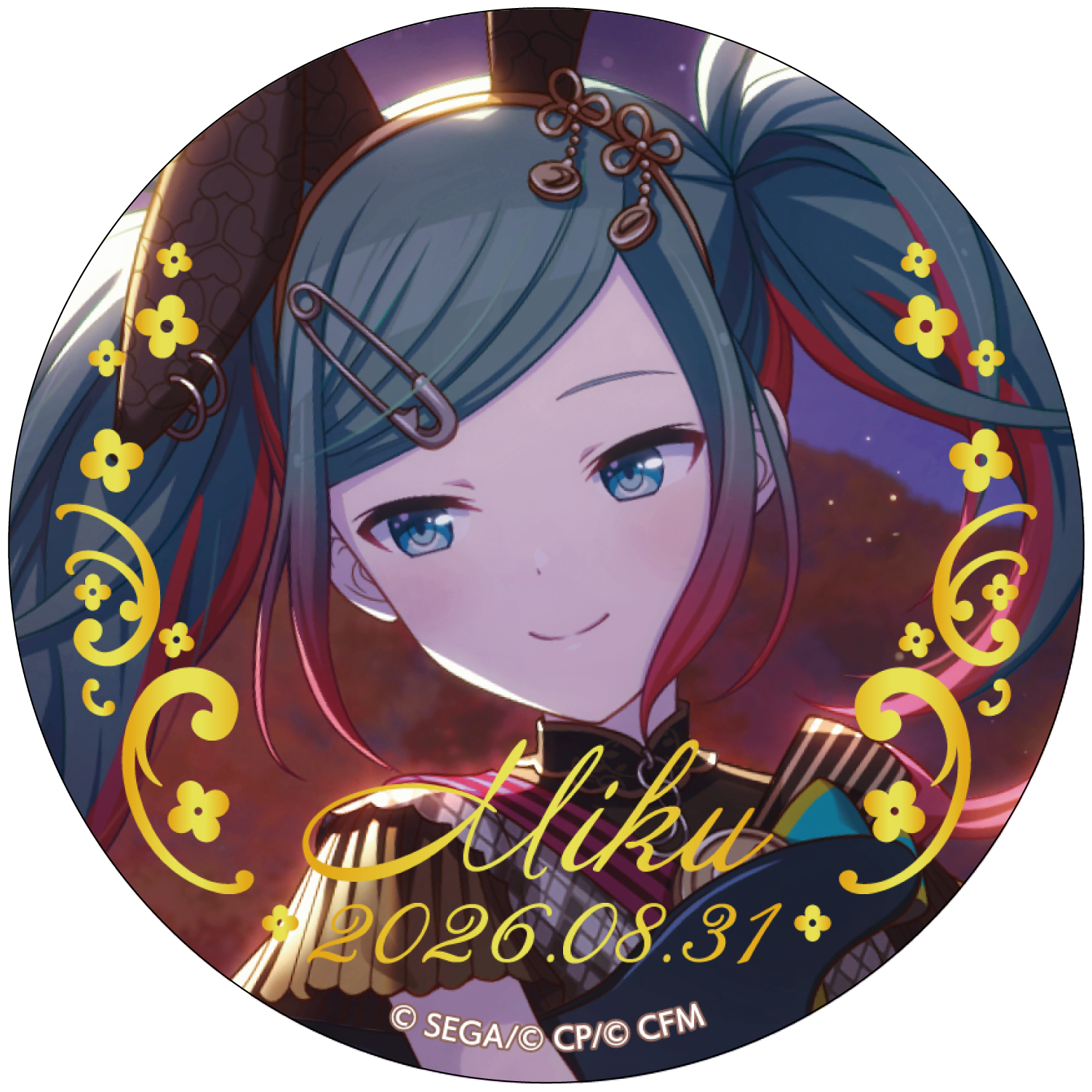 箔押し缶バッジ 初音ミク D