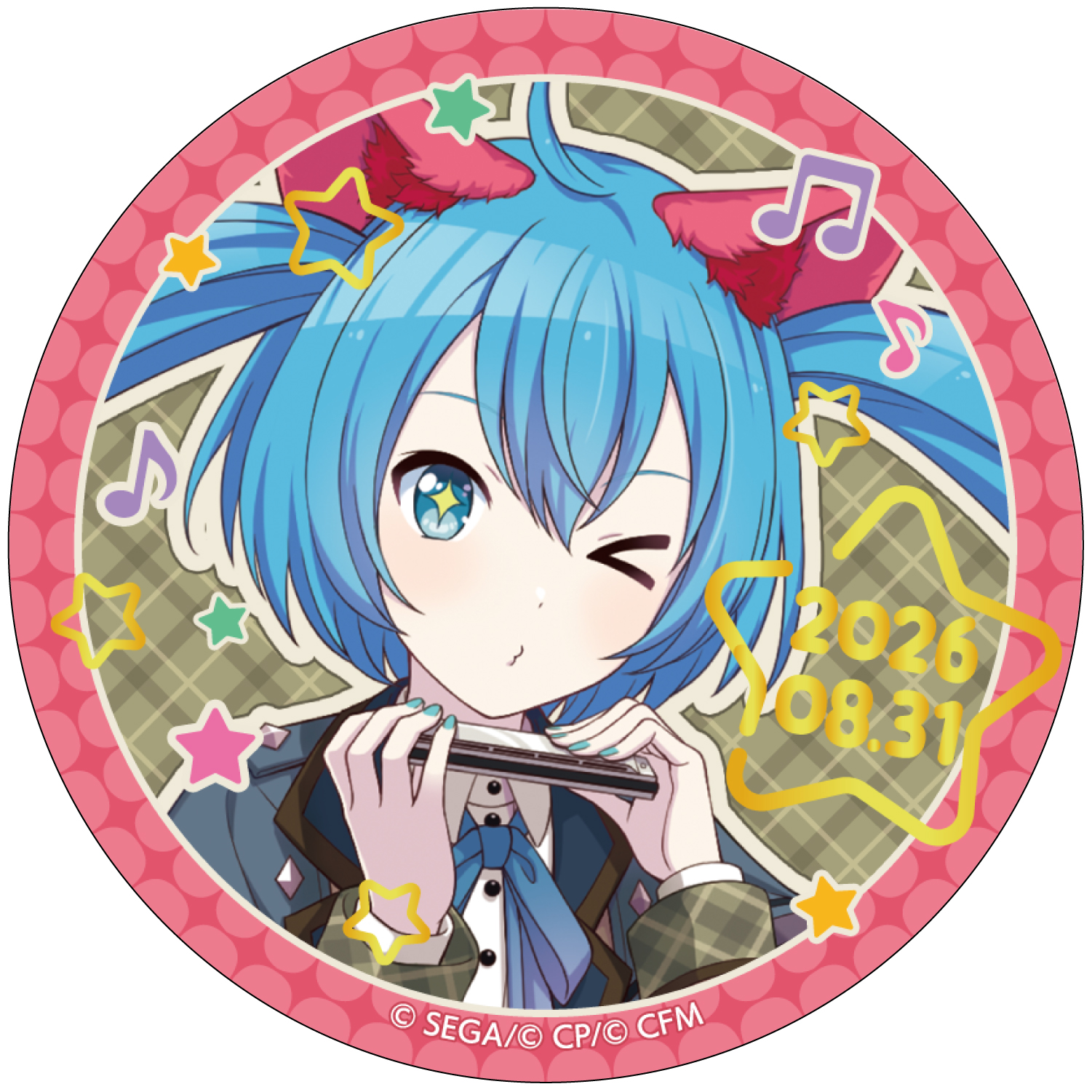 箔押し缶バッジ 初音ミク F