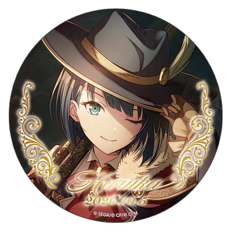 箔押し缶バッジ 桐谷 遥 F