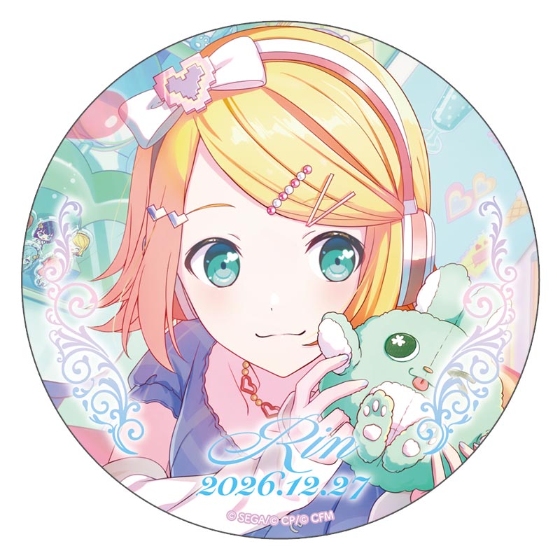 箔押し缶バッジ 鏡音リン F