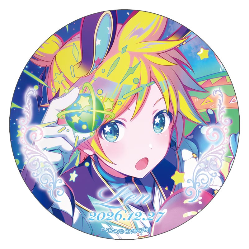箔押し缶バッジ 鏡音レン D