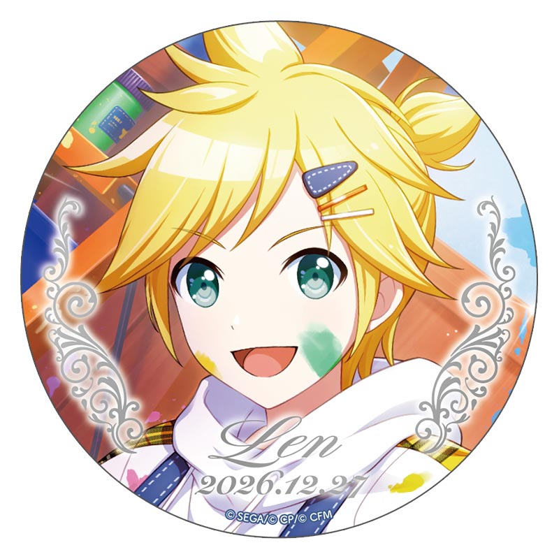 箔押し缶バッジ 鏡音レン G