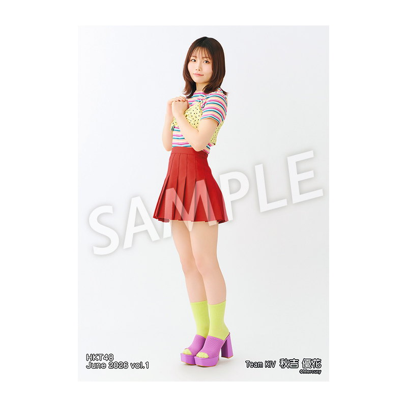 秋吉優花 生写真 2026年6月度 個別生写真5枚セット Vol.1 秋吉 優花 - HKT48 OFFICIAL