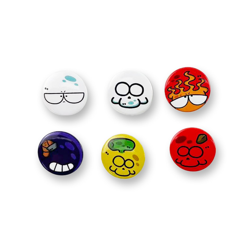 HALVESキャラクター顔ミニ缶バッジセット - HALVES OFFICIAL GOODS