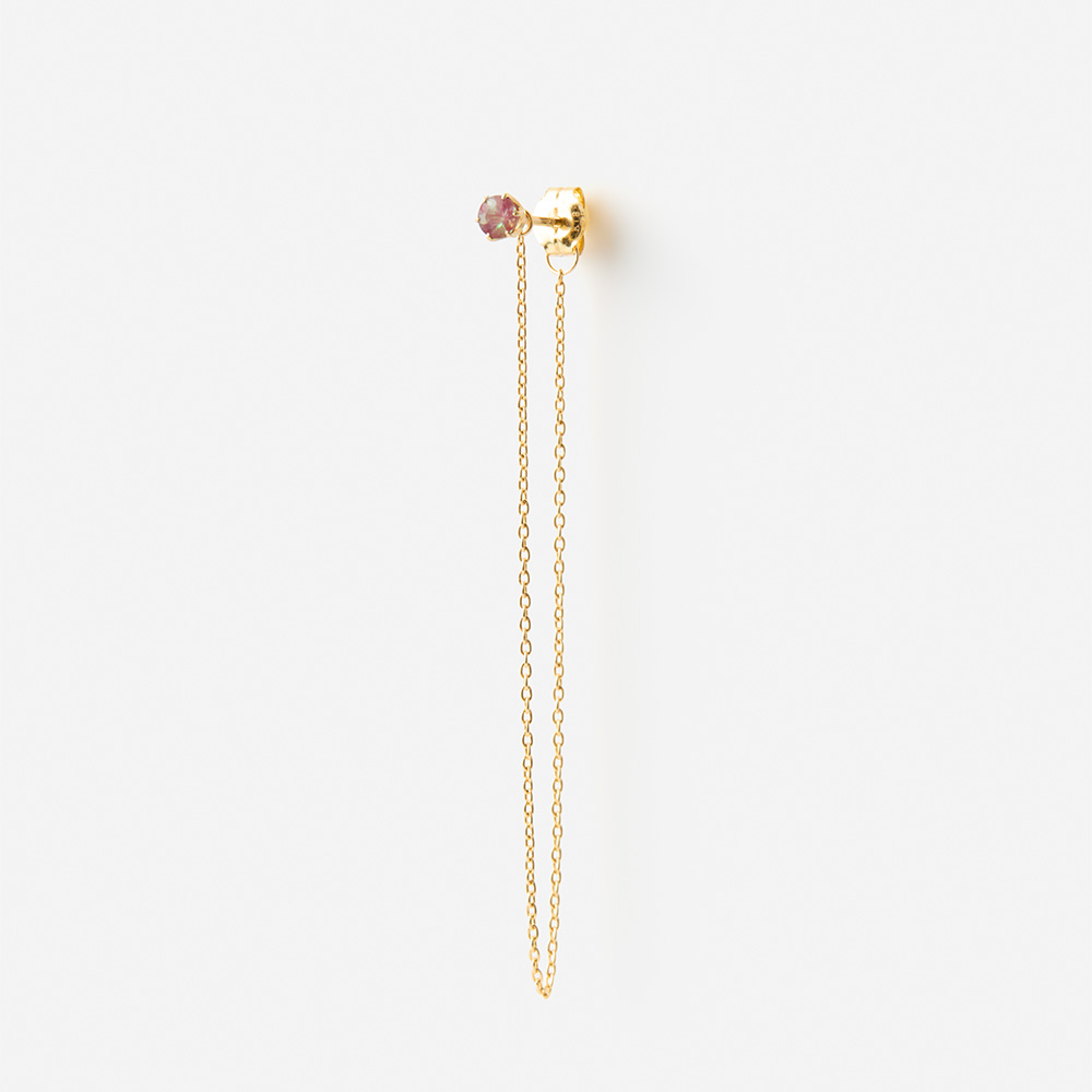 Alexandrite 2-way pierced earring（一青窈直筆Message Card
