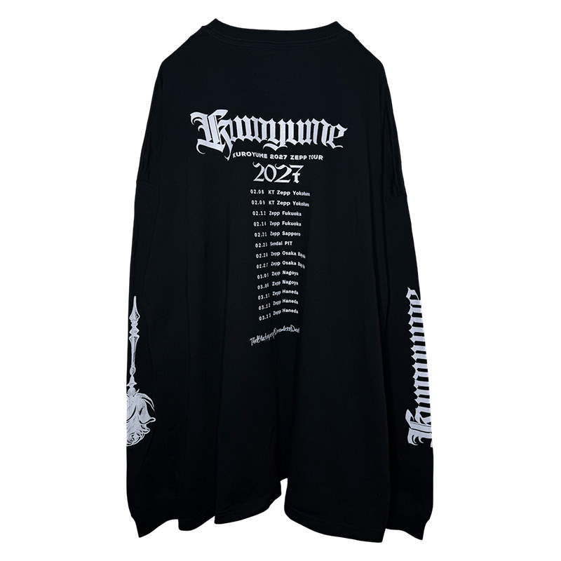 Big Silhouette LS Tshirt ROCK'N'ROLL WHT - 黒夢 Official Goods Store