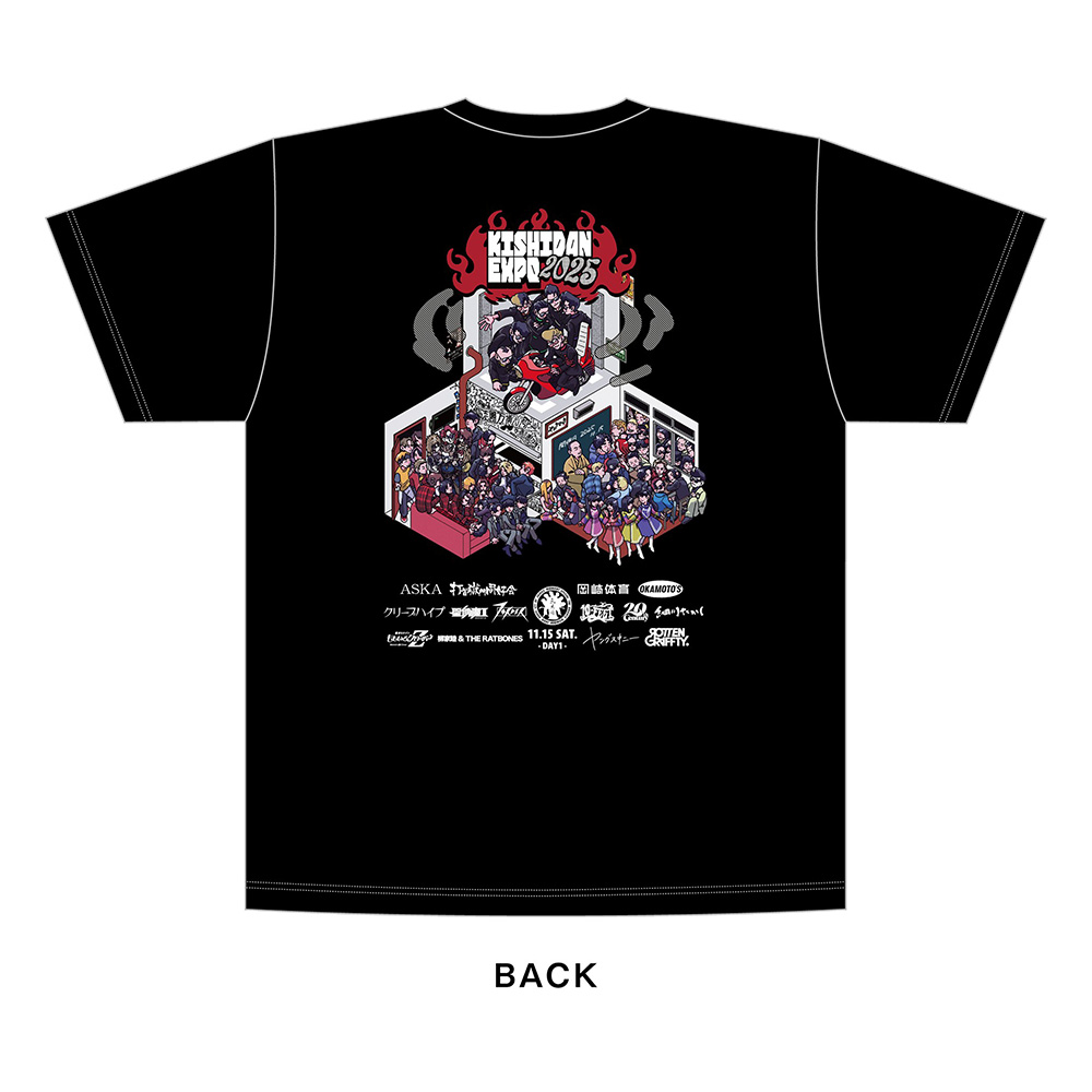 氣志團万博2025コラボTシャツ「出演者だョ！全員集合」2025年11月15日