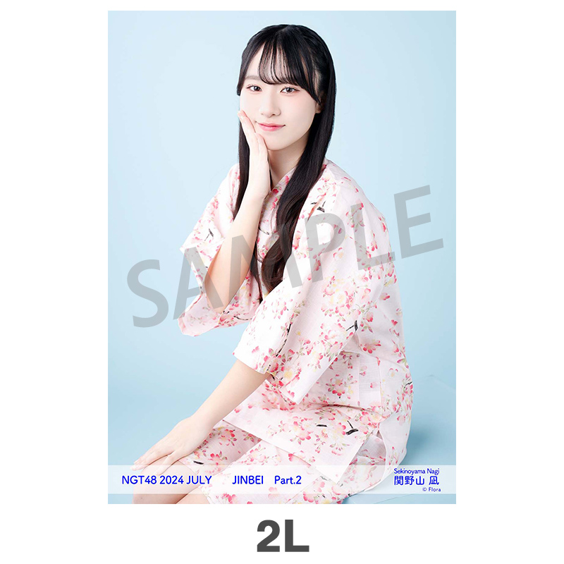 NGT48 関野山凪 クリアカードセット、ステッカー3枚 2024年5月度 個別生写真5枚セット Vol.1/Part1 関野山凪【2L判