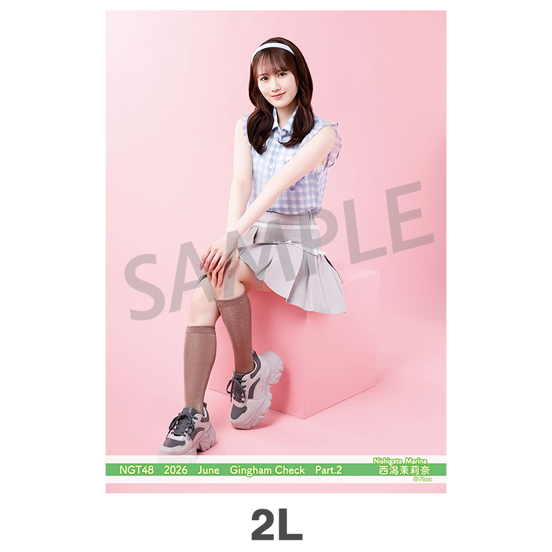 NGT48✩西川晴菜✩クリアカードケース✩2026年5月ver.✩特賞 2026年6月度 個別生写真5枚セット Vol.1/Part2 西潟茉莉奈【2L判サイズ