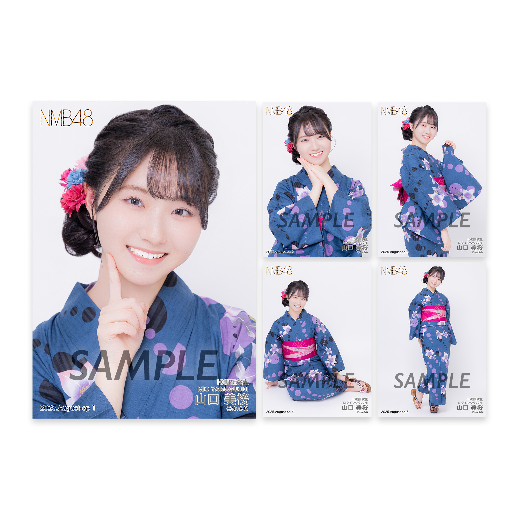NMB48 山口美桜 直筆サイン入り生写真 14周年 NMB48 山口美桜 直筆サイン入り生写真 14周年