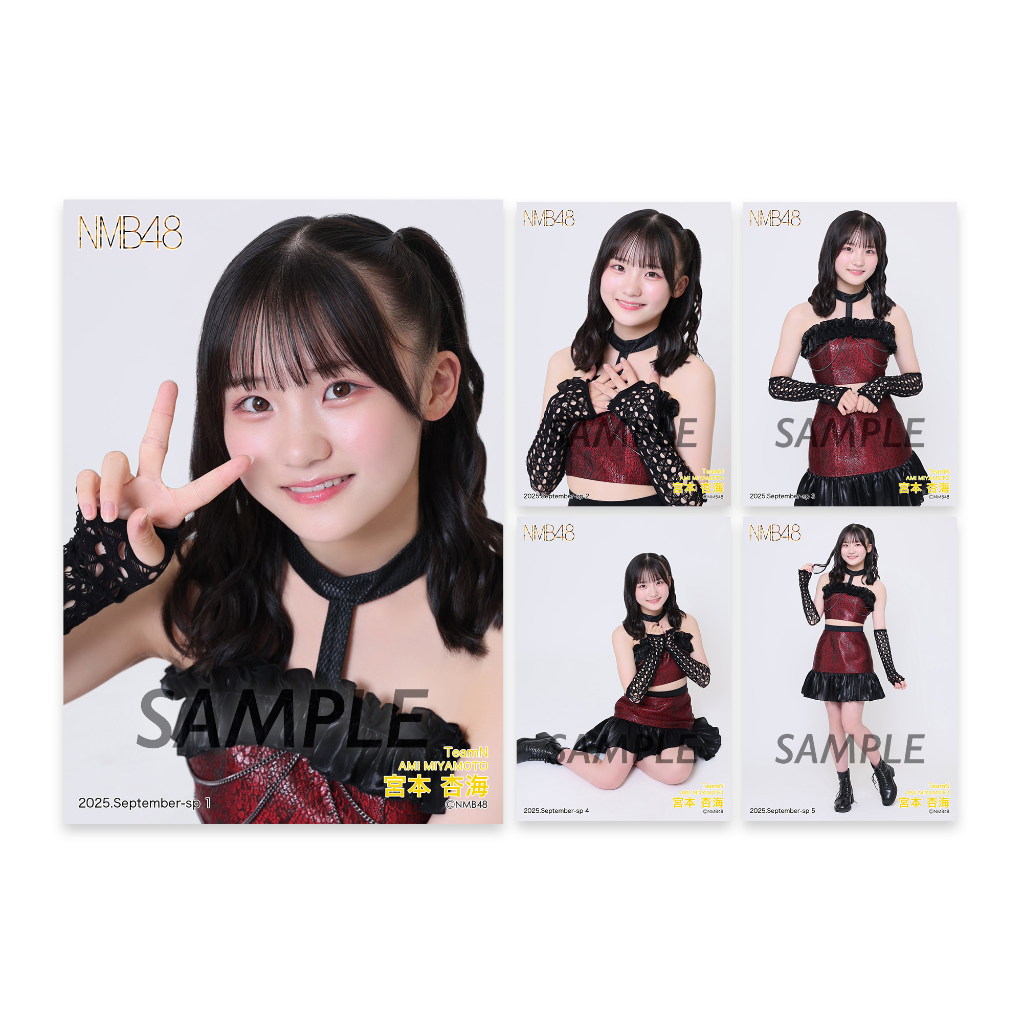 NMB48 宮本杏海 2025.May 絶滅黒髪少女 ランダム生写真 A 直筆 NMB48 宮本杏海 2025.May 絶滅黒髪少女 ランダム生写真 B 直筆