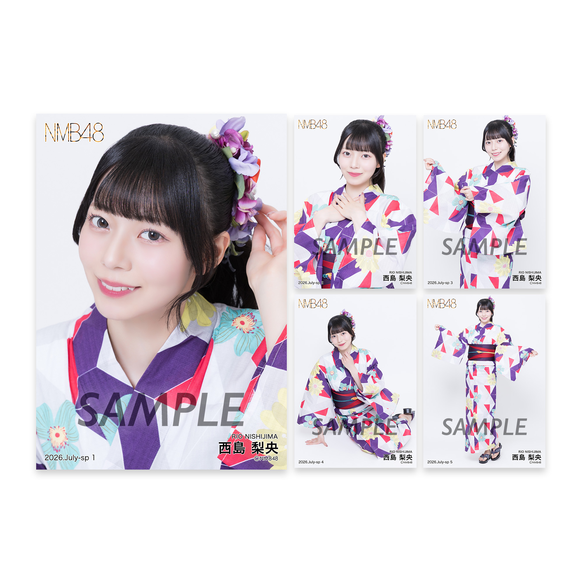 NMB48 西島梨央ちゃん 直筆生写真 NMB48 OFFICIAL GOODS STORE