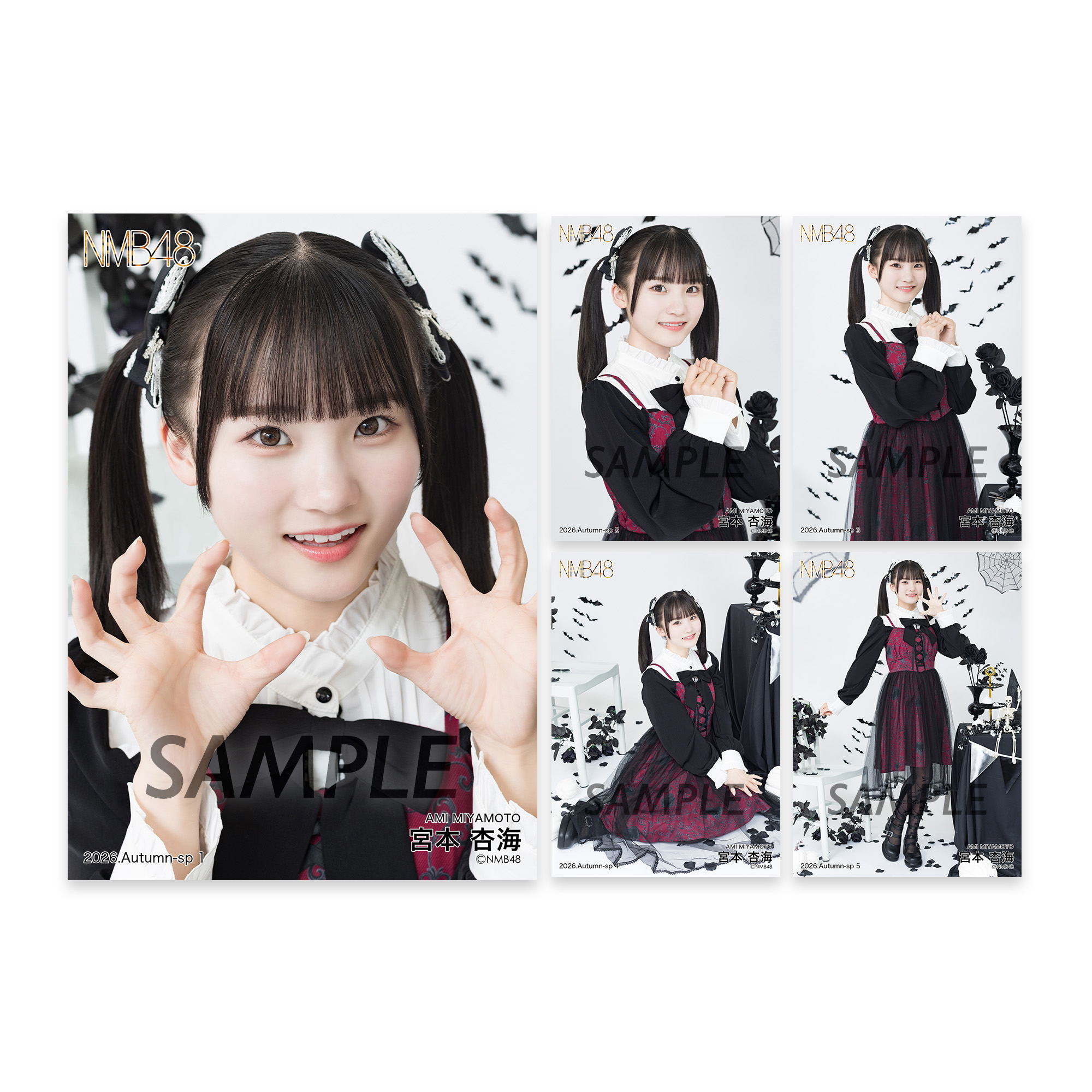 NMB48 宮本杏海 他 直筆サイン入り 生写真 NMB48 OFFICIAL GOODS STORE