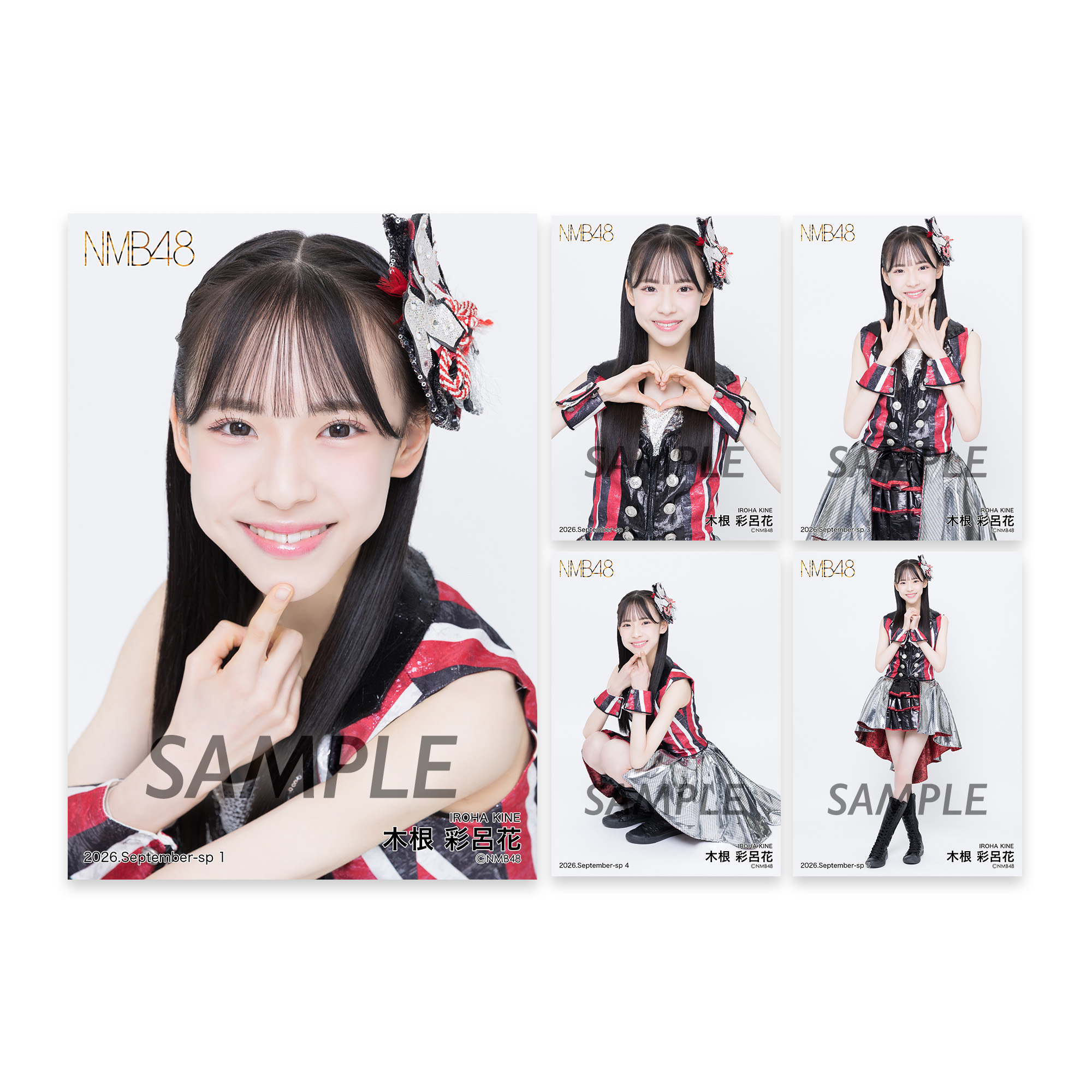 NMB48 木根彩呂花　直筆生写真　2026年3月 個別生写真5枚セット 2026.September 木根彩呂花 - NMB48 OFFICIAL