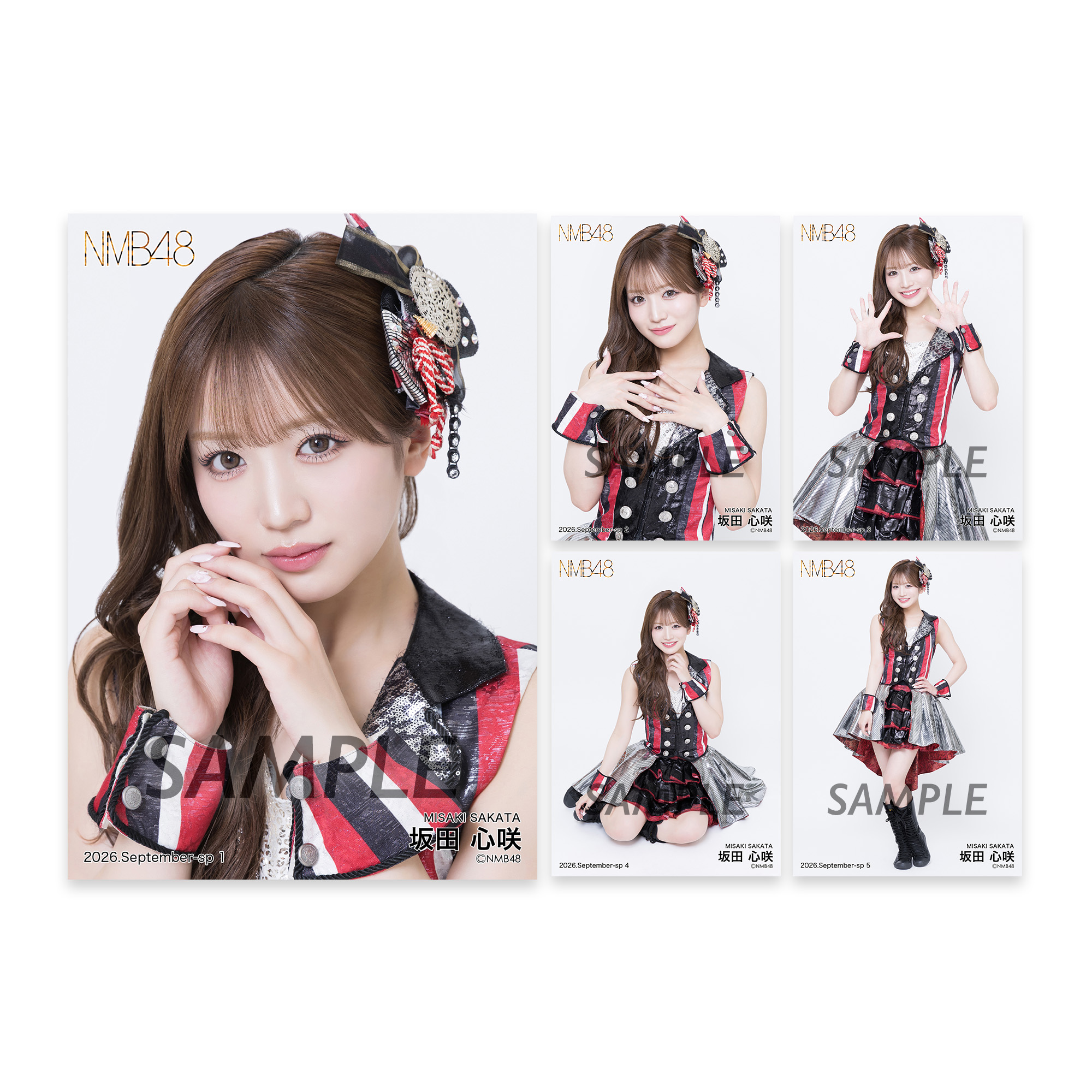 個別生写真5枚セット 2026.September 坂田心咲 - NMB48 OFFICIAL GOODS