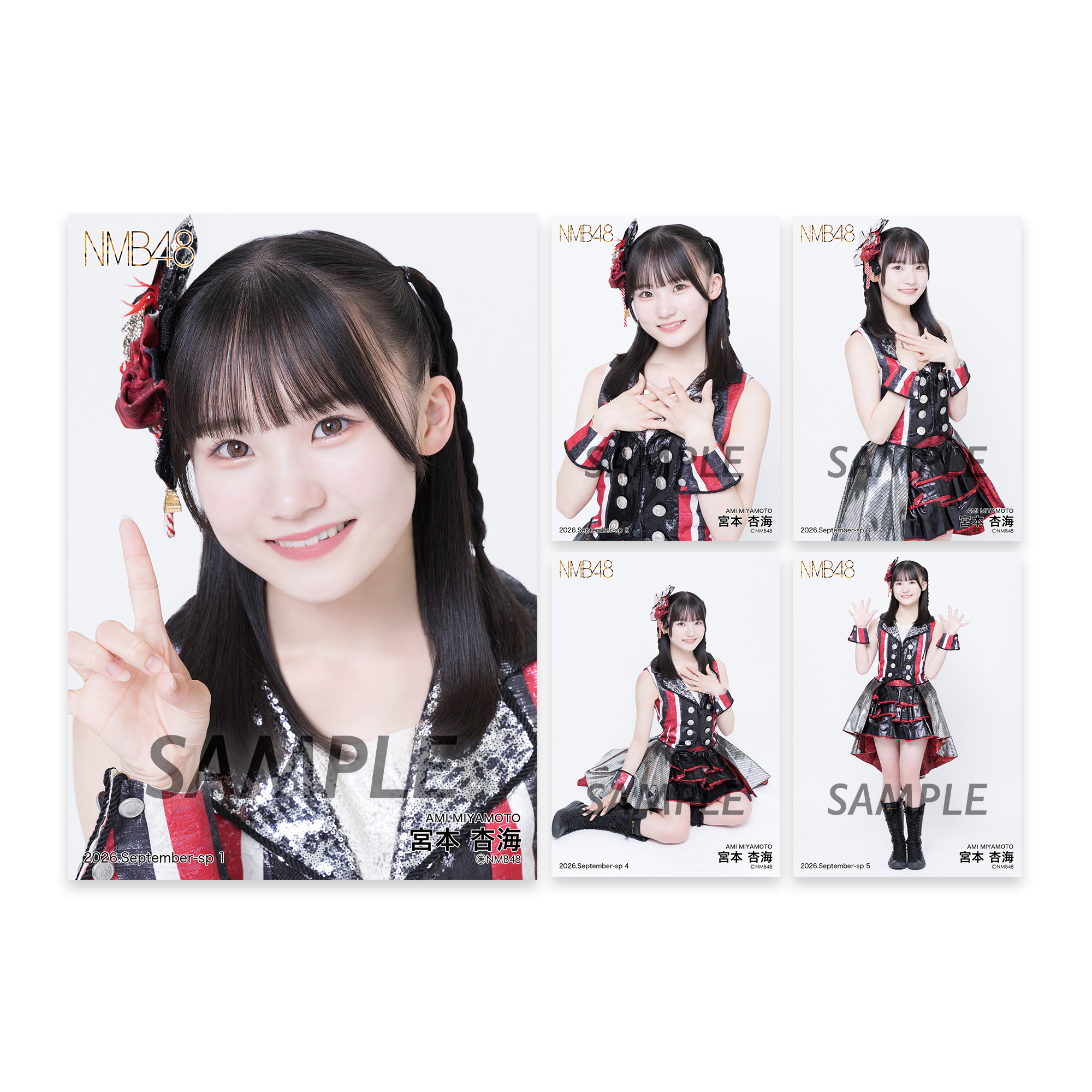 NMB48 宮本杏海 他 直筆サイン入り 生写真 NMB48 OFFICIAL GOODS STORE