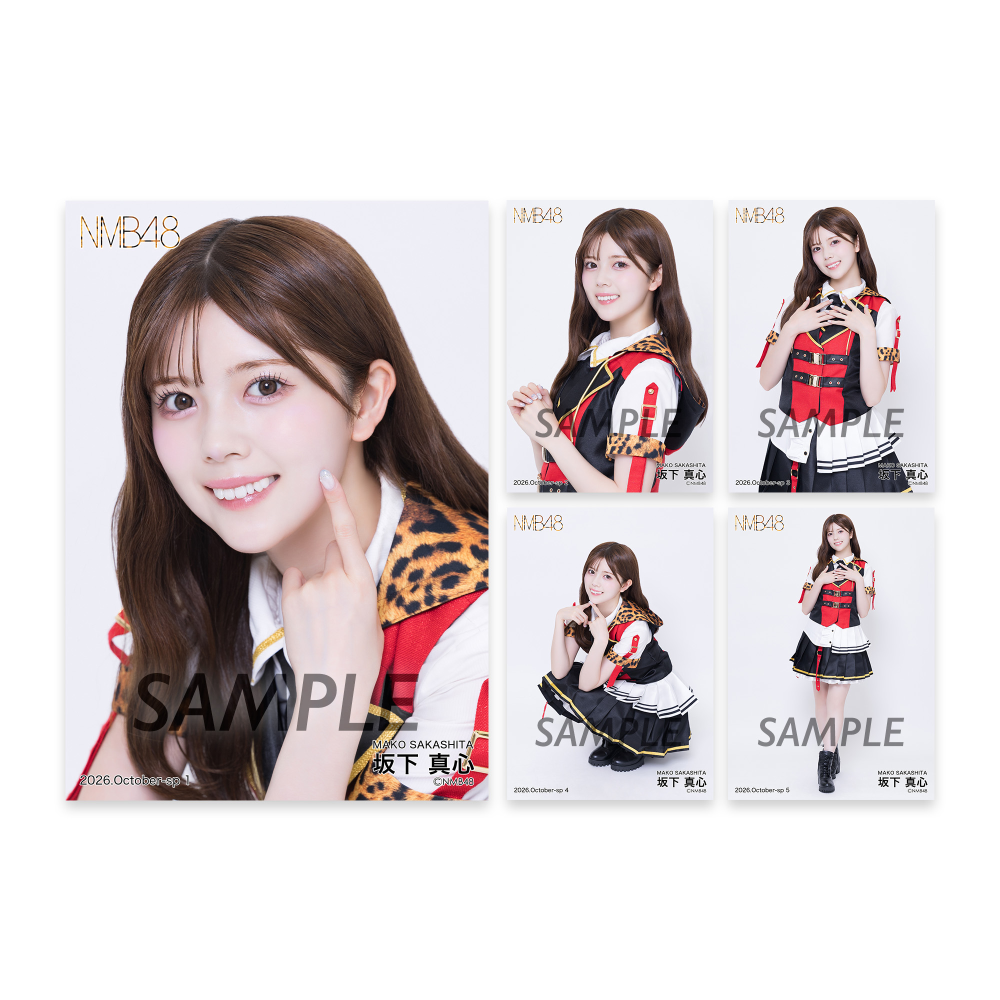 坂下真心 NMB48 SUMMER PARTY 2026 生写真 直筆サイン 個別生写真5枚セット 2026.October 坂下真心 - NMB48 OFFICIAL GOODS STORE