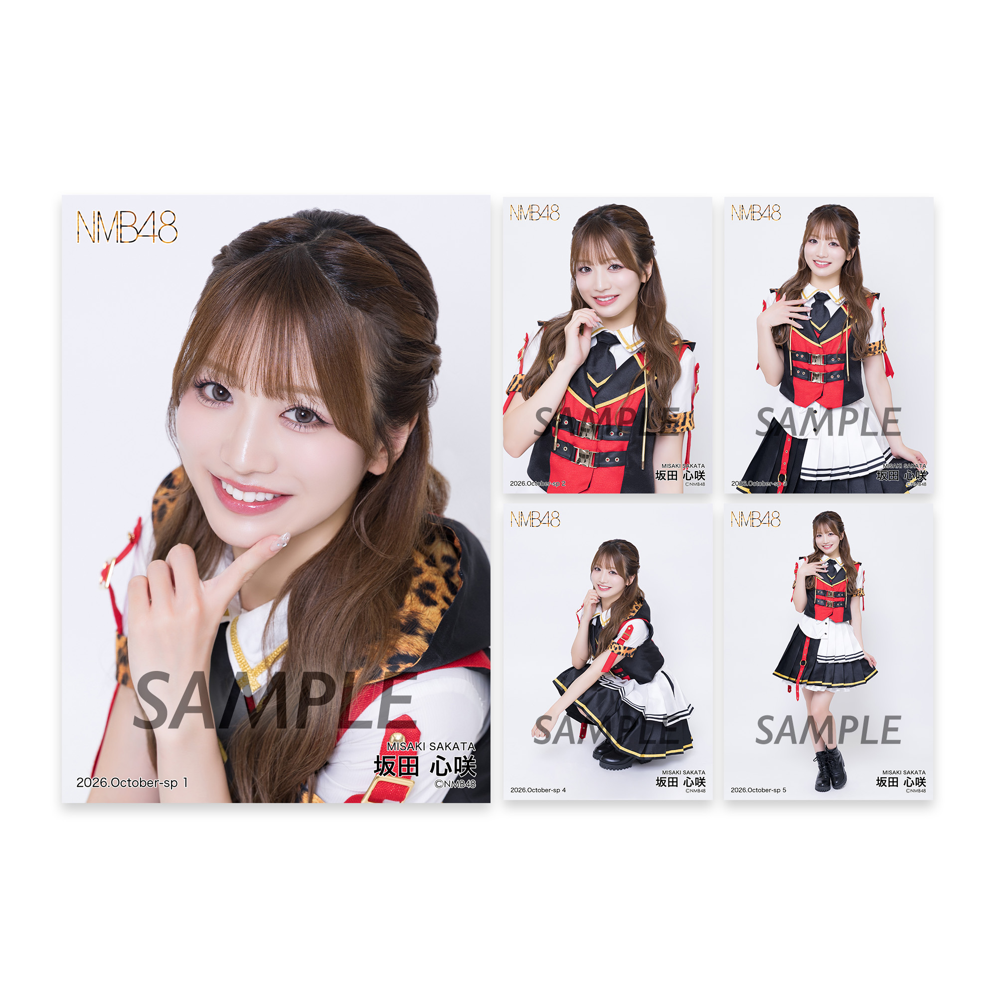 個別生写真5枚セット 2026.October 坂田心咲 - NMB48 OFFICIAL GOODS STORE