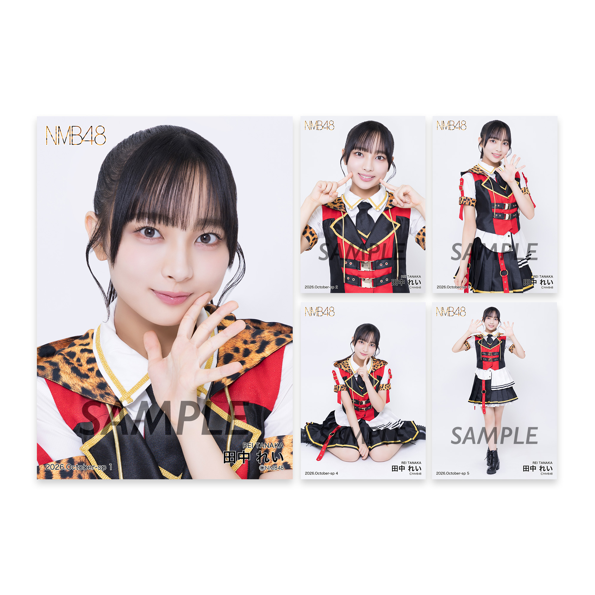 NMB48 2026.July 田中れい 直筆生写真 個別生写真5枚セット 2026.October 田中れい - NMB48 OFFICIAL GOODS STORE