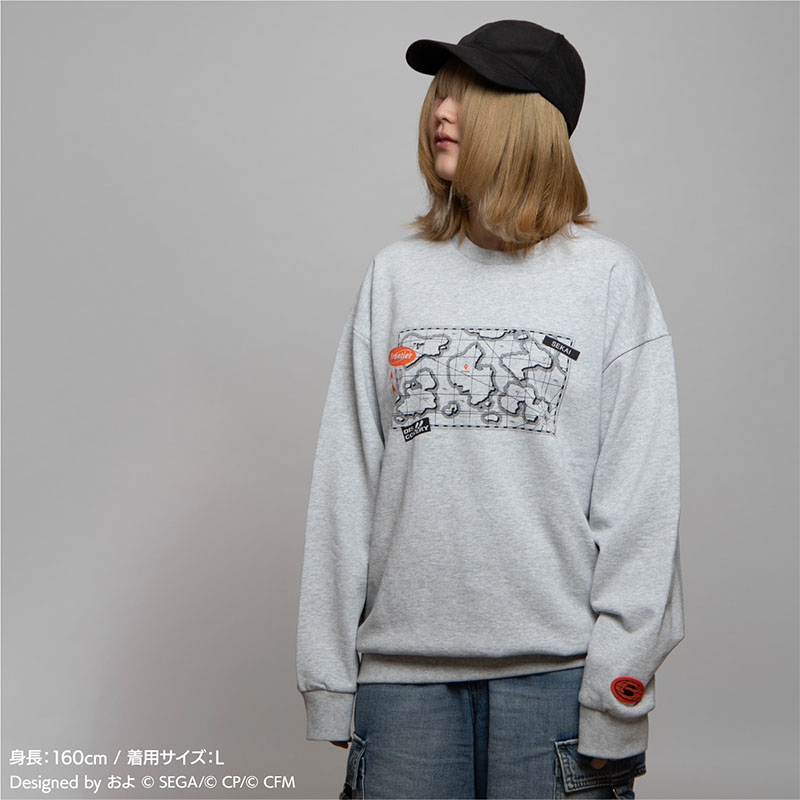 ハートデザインスウェットプルオーバー(オフ×グリーン) HUG.U トップス レディース スウェット ロゴ トレーナー プル
