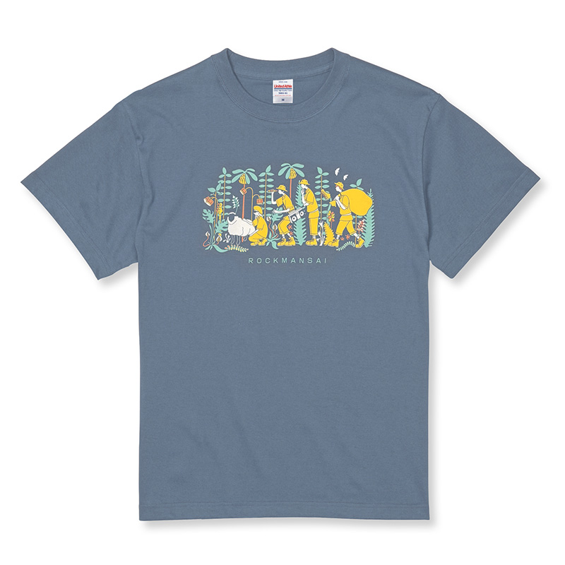 いっしょに漫遊 Tシャツ（ヘイジーブルー） - ロク漫祭 ～SPITZ 草野